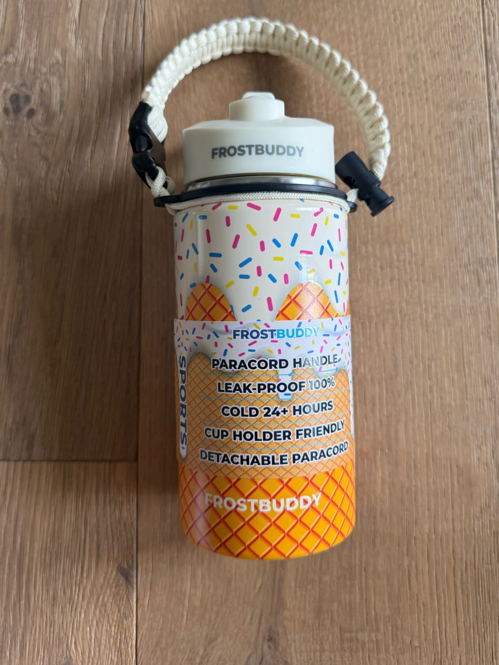 FrostBuddy 16oz Sports Buddy with Paracord Handle - NEW WITH TAG
